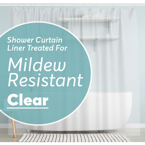 BigFoot Clear Shower Curtain - 72x72 Odorless Plastic with Magnets, Washable Long Bathroom Curtain - Premium PEVA Waterproof Bath Curtain, Rust-Proof Bathroom Essentials