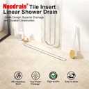 Neodrain 36-Inch Linear Shower Drain-Brushed,with Tile Insert Grate
