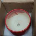 G EPGardening Ceramic Pot for Plants - 6 Inch Plant Pot with Drainage and Ceramic Tray, Modern Living Room Decor, Planter for Housewarming Gifts New Home, Red