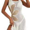 Dokotoo Coverups for Bathing Suit Cover Ups Up Swimwear Summer Swimsuit Coverup for Women Fashion Clothing Spring 2026 Trendy Womens Beach Vacation Clothes Swim Tank Dress Cruise Outfits Casual White, Small