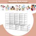 caktraie 2 Pack Desk Organizers, Makeup Organizer Storage with 7 Drawers, Desktop Office Supplies, Clear Desk Accessories, Dustproof Drawer Organizer and Storage for Make Up, Jewelry, Pen