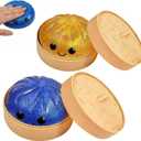 2 Packs Dumpling Squishies, Colorful Glitter Dumpling Squishy Fidget Toy with Beads, Dumplings Squizee Toy Stress Relief Sensory Toy Gifts for Kids Adult