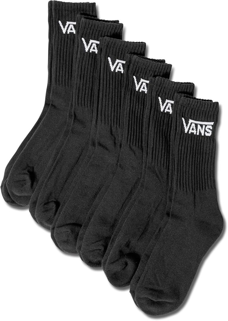Vans Unisex Classic Crew Socks (3-Pack) | Casual Men's & Women's Everyday Socks, Soft & Stretchy Fabric, Great for High-Top Shoes