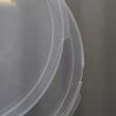 Round Food Storage Container with Lid18 Qt Translucent Commercial 4 Pack of  NSF Listed, BPA-Free, Polypropylene, Non-Stick Scale, with Labels & Measuring Cups