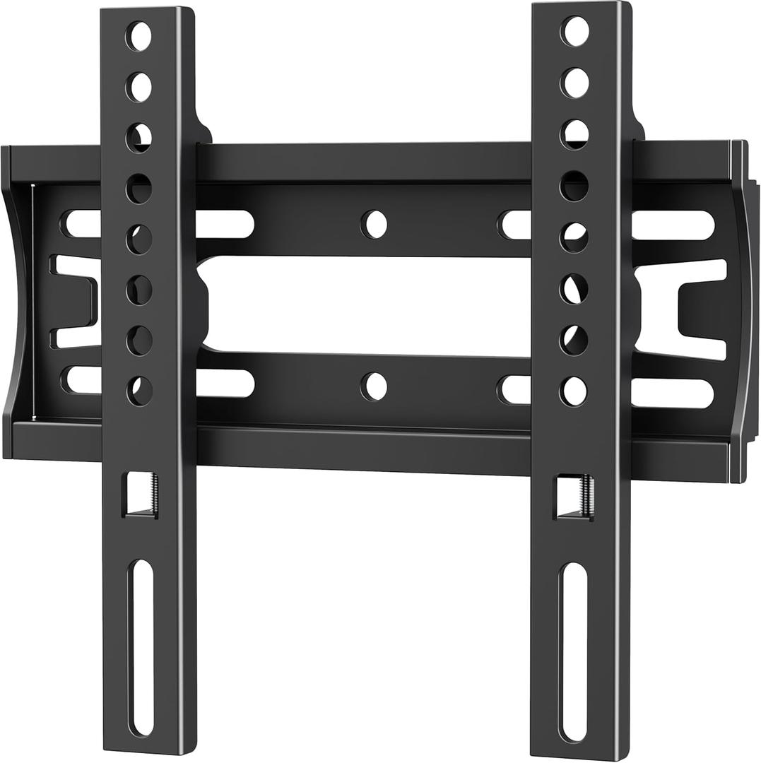 IWOBOARD 32 40 42 inch Fixed TV Monitor Wall Mount for LED LCD TVs & Monitor, Low Profile Small RV TV Mount, Easy Slim Flat Wall Bracket, Max VESA 200x200mm, 66lbs, Single Stud, Fit 19 24 42 inch