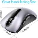 memzuoix 2.4G Wireless Mouse, 1400 DPI Mobile Optical Cordless Mouse with USB Receiver, Portable Computer Mice Wireless Mice for Laptop, PC, Desktop, MacBook, 5 Buttons (Gunmetal)