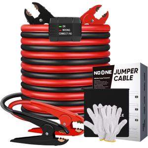 NOONE Heavy Duty Jumper Cables, 2 Gauge 20Feet 800Amp Automotive Booster Cables with Reverse Polarity Protection for Car, SUV and Truck, Jumper Cables Kit with Carry Bag