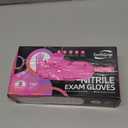 Powder-Free Nitrile Gloves, 3-mil, Disposable Nitrile Gloves, Latex-Free, Powder-Free - Pink/Fuchsia (Small)