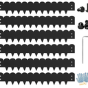 Steel Landscape Edging 20FT Kit – Metal Garden Edging with Scalloped Design, 8 Inch Galvanized Lawn Edging for Flower Bed Borders & Garden Border Edging