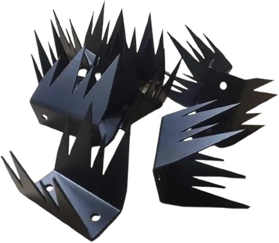 RZGZKLSH12Pcs Safety Anti Climb Fence Wall Spikes Intruder Deterrent Fence Spikes Outdoor Anti Climb Spikes Home Security Improvement Stop Thief or Wall Decoration (Black)