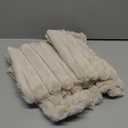 Pallene Faux Fur Plush Throw Pillow Covers 18x18 Set of 2, Luxury Soft Fluffy Striped Decorative Pillow Covers for Sofa, Couch, Living Room, Apricot