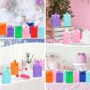 Ethhqu 12-Pack Small Pink Gift Bags with Handles - Includes 24 Tissue Papers, 6.3x4.7x2.4 Inches Mini Gift Card Bag for Birthday Party, Baby Shower, Wedding, Holiday