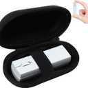 Elec Space Wireless Mini Finger Mouse - Silent Dual-Mode Bluetooth & 2.4GHz, Ergonomic Portable PC Mice with Case, Compatible with MacBook and Chromebook (White)