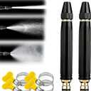 2 Packs Heavy Duty Adjustable Hose Nozzle, High Pressure Jet Sweeper Spray Nozzle with Leak-Proof Design, Metal Garden Hose Sprayer for Car Wash, Lawn, Patio Cleaning
