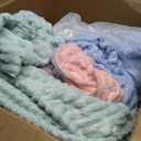 Buryeah 12 Pcs Flannel Throw Blanket Bulk 50 x 60 in Sleepover Blanket Outdoor Wedding Throw Lightweight, Oeko-tex Standard 100 Certified for Sofa Homeless Gifts (Pastel Colors)