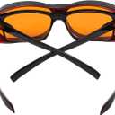 Eyekepper 100% Blue Light Reduction,Fitover Anti-Blue Blocking Computer Glasses with Extra Amber Lens