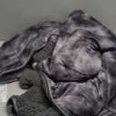 Sherpa Fleece Weighted Blanket Queen Size 60"x80" 15lbs(Grey) + Adult Weighted Blanket Queen Size 60"x80" 20lbs(Grey)