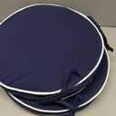 Outdoor Bistro Chair Cushions Set of 2, Waterproof 15 inch Round Seat Cushions with Ties for Patio Deck Furniture