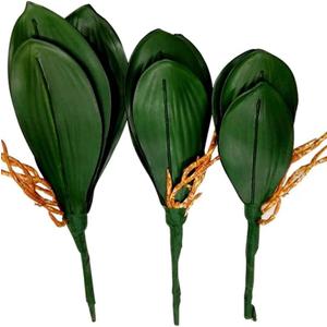 Artificial Phalaenopsis Leaf S  Butterfly Orchid Real Touch Auxiliary Material Flower Decoration Orchid Leaves Home Decor(S) 3 Pack