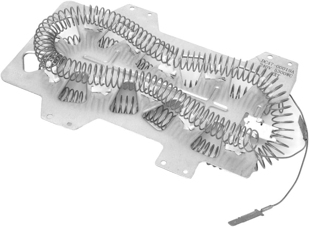 Replacement Dryer Heating Element Assembly for Maytag for Samsung for Whirlpool D0011 DC47 MDE6700AYW MDE6700AZW MDG6700AWM AP4045884 AH2038533 EA2038533 PS2038533 ERDC47 PS4205218 TJDC47 B001ICYB2M