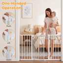 NEWBULIG 30" Tall Baby Gate for Stairs and Doorways, Pressure Mounted