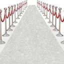 Glitter Carpet Runner for Party 2.6 X 30 ft Glitter Non-Woven Fabric, Carpet Rug for Event, Aisle Runway Runner for Wedding Ceremony, Movie Theme Party Decorations (Glitter White, 2.6FTx30FT)