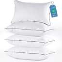 JOLLYVOGUE Pillows Queen Size Set of 4 for Sleeping, Soft and Supportive Bed Pillow with Down Alternative Filling for Side and Back Sleepers, Hotel Collection