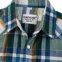 TUNEVUSE Boys Western Shirts Pearl Snap Short Sleeve Casual Plaid Button Down Kids Shirt 100% Cotton (Blue) 11-12Y  