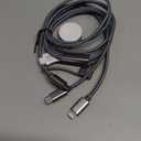 Temdan for Travel Essentials,3 in 2 USB C Cable for Apple Watch Charger/iPhone 17 Charger/Lightning,Multi Charging Cable Cord,Vacation Camping Essentials,Portable Designed for iWatch &iPhone 16-12-4FT (Grey)