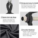 Y- STOP Hammock Chair Hanging Rope Swing Chair, Max 500 Lbs, 2 Seat Cushions Included, Removable Steel Spreader Bar with Anti-Slip Rings, Hardware kit-for Indoor Outdoor(Dark Grey) pcs
