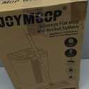 JOYMOOP Mop and Bucket Set with Wringer, Flat Mops for Floor Cleaning, Wall Mop Cleaner with Long Handle, Hardwood Floor Mop with 4 Microfiber Pads