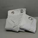 Amazon Basics Room Darkening Blackout Window Curtains 2 Panels with Grommets, for Living Room and Bedroom, 52 x 84 inches, White