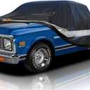 10 Layers Truck Cover Waterproof All Weather. Pickup Truck Cover Rain UV Protection. Length: Up to 210 inches, Universal Fit Most Regular Cab Short Box Ford F100 Chevy C10 S10 Ram 150 250. (Black)