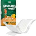 Disposable Dog Diaper Liners Booster Pads for Male & Female Dogs, 100ct, 4 Sizes Options, Doggie Diaper Inserts fit Most Types of Dog Diapers - Pet Belly Bands & Male Wraps (Medium (100 ct))
