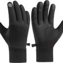 Winter Gloves for Men & Women - Touch Screen, Warm & Waterproof, Running, Cycling & Driving Gloves (Small, Black)