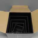 Geetery Set of 5 Display Buffet Risers Acrylic Cube with Hollow Bottoms Acrylic Boxes for Display Dessert Table Stands for Catering Collectibles Jewelry Decor(3,4,5,6,7 Inch,Black)