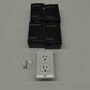 ELECTECK 5 Pack GFCI Outlets 15 Amp, Non-Tamper Resistant, Decor GFI Receptacles with LED Indicator, Ground Fault Circuit Interrupter, Wallplate Included, ETL Listed, White