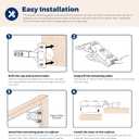 Ravinte 5 Pairs 10 Packs Full Overlay Cabinet Door Hinges,105 Degree Adjustable Concealed Kitchen Cabinet Hinges Soft Close for Face Frame Cabinet