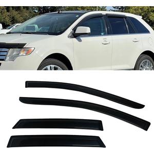 Smoke Tinted Window Visors Rain Sun Vent Guard Shade Deflector Compatible with Ford Edge 2007-2014