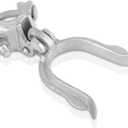 Chain Link Fence Gate Fork Latch - Commercial Heavy Duty - Malleable - Galvanized Gate Latch with Hole for Padlock (1-7/8" x 2-7/8")