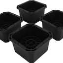 TOPINCN 4pcs Rubber Bed Risers Blocks, Chair Furniture Risers with Heavy Duty Load Capacity, Furniture Support Table Sofa Risers for Added Storage Space (Style 2)