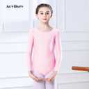 Girls' Team Basic Long Sleeve Leotard Gymnastics Ballet Dance Bodysuits for Kids (2-12Years)