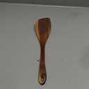 Jilla-hla Wooden Spatula Nonstick Turner Acacia Wood, Right Long Handle Flat Frying Spatulas Handmade for Mother Wife Grandma Her Kitchen Gift, Ideal Cookware Utensils for Cooking Eggs, Fish, Pancakes (12 Inch, Brown)