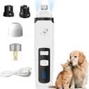 Dog Nail Grinder,Quiet Dog Nail Grinder for Large Medium Small Dogs Paw & Cats Claw, Dual Light USB Rechargeable Electric 2-Speed Pet Toenail Grooming Supplies, Gifts for Cat/Dog Lovers (M2)