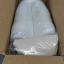 BLSTISCEN 19x19x3 Inch Outdoor Square Corner Chair Cushions with Ties Set of 2, Water&Fade Resistant Thick Seat Cushion Pads for Garden Patio Dining Porch Furniture - Cream Ivory