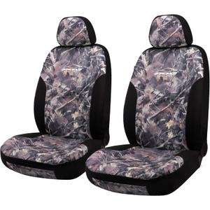 CAROMOP Premium Camo Front Seat Covers Waterproof Wear Resistant Neoprene & Oxford Fabric, Airbag Compatible, Universal Fit for Cars, Vans, Trucks & SUV