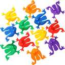 Skylety 12 Pcs Jumping Frog Toy 2 Inches Assorted Colors Plastic Frogs Toys for Passover Halloween Party Favors Birthday Gifts