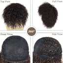 GNIMEGIL Dark Brown Curly Wigs for Men 12inch Short Wig with Bangs Big Volume Male Wigs in Synthetic Hair Fluffy Wave 70s 80s Punk Cosplay Costume Party