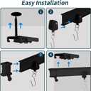 Flexible Bendable Ceiling Curtain Track, 9.8ft (3m) PVC, Metal, Plastic & Stainless Steel, Black, Ceiling Mounted