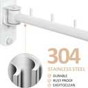 Mooche Swing Clothes Hanger Rack, Garment Racks Folding Clothes Bar Wall Mounted, 180°Rotation Laundry Drying Rack 304 Stainless Steel Space Saving for Laundry Room Bedroom Balcony, 9.45" Long